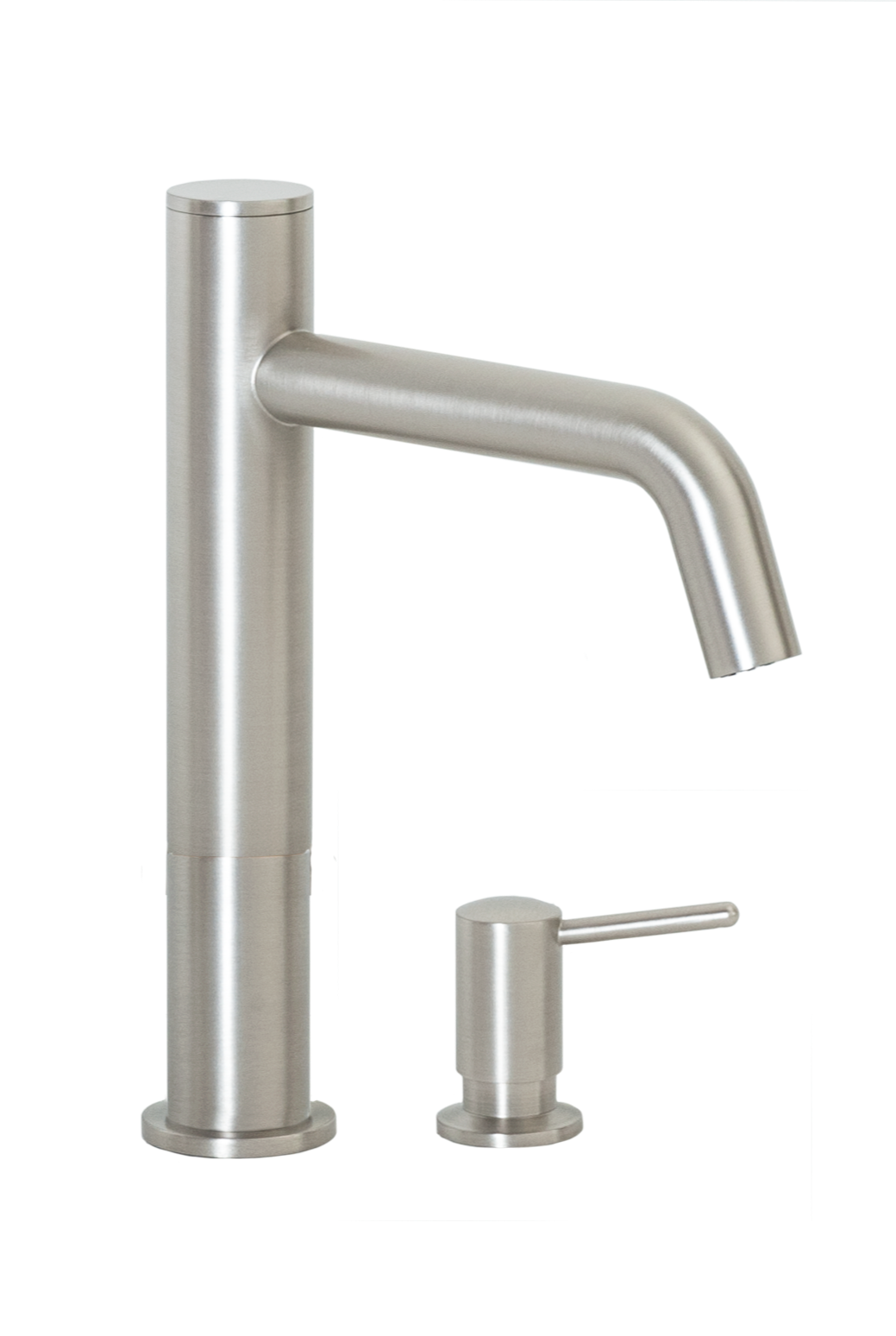 FA-3283S Automatic Faucet with 8” Spout Reach, 3” Riser and Manual Soap Dispenser in Satin Nickel