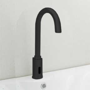 FA444-31 MAC's NEWEST Automatic Goose Neck Faucet in Matte Black
