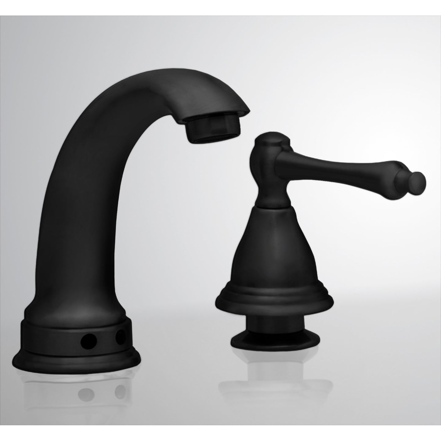 FA400-118S Luxury Auto Faucet with Manual Soap Dispenser in Matte Black