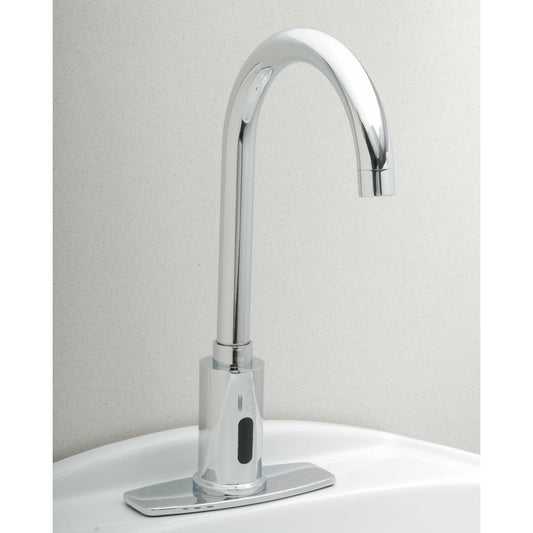 FA444-31 touchless goosneck faucet with 4" on center deck plate.