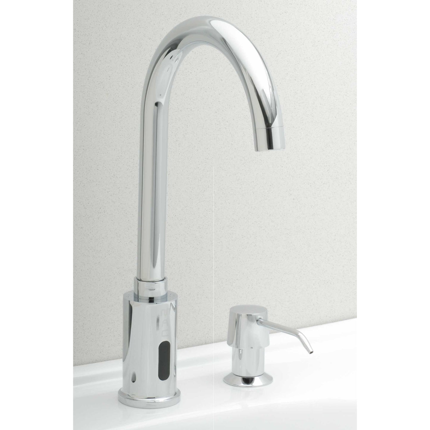 FA444-31S Gooseneck Sensor Faucet with Manual Soap Dispenser
