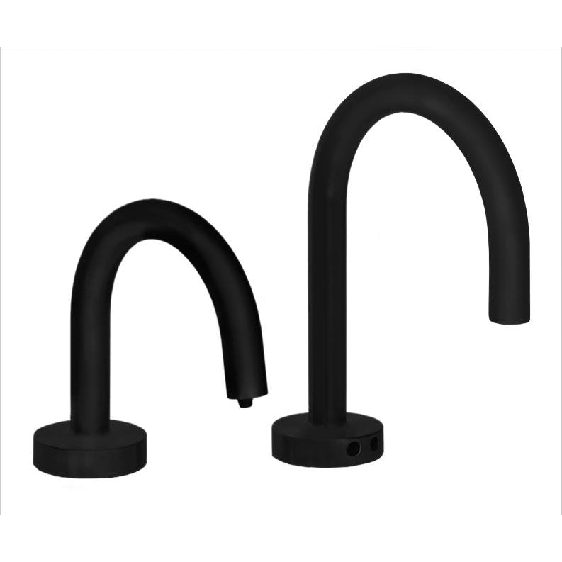 MP1100 Matching Electronic Faucet and Electronic Soap Dispenser in Matte Black