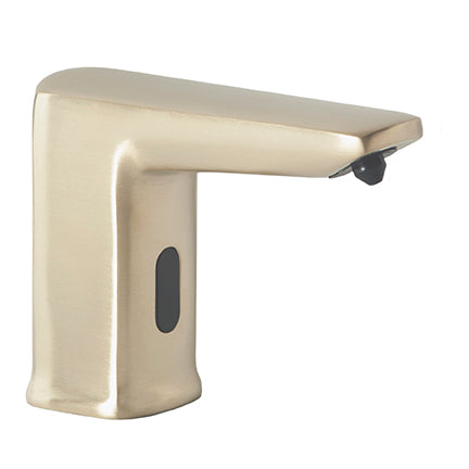 PYOS-22 Touchless, Deck Mounted Bulk Soap Dispenser Modern Square in Satin Brass