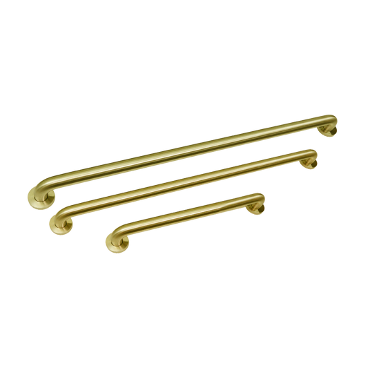 TMGB-18 Triple Matching Grab Bar Set Of Three In Satin Brass