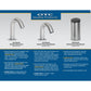 OTC200-210 Lowest price electronic faucet + electronic soap dispenser, Stainless Steel material OTC200-210