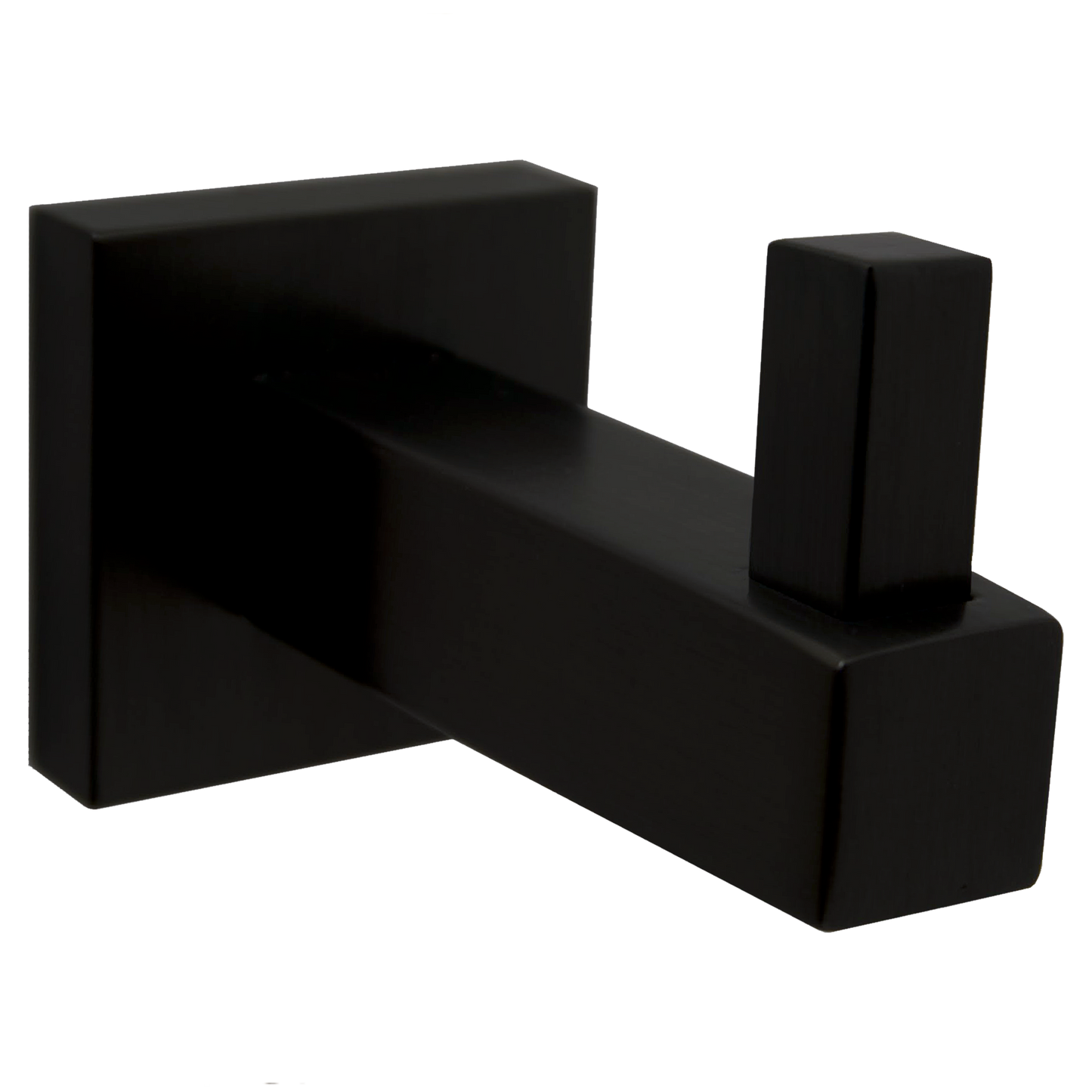 CHS-34 Surface-Mounted Single Coat Hook, Square Style in Matte Black