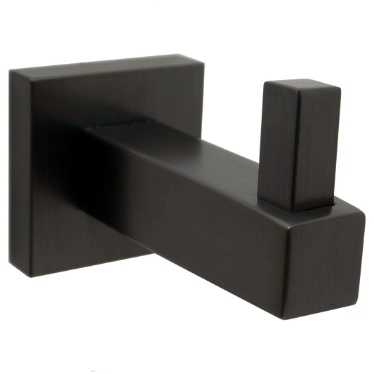 CHS-34 Surface-Mounted Single Coat Hook, Square Style in Oil Rubbed Bronze