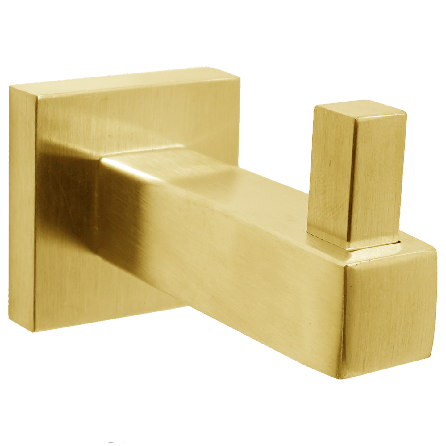 CHS-34 Surface-Mounted Single Coat Hook, Square Style in Satin Gold