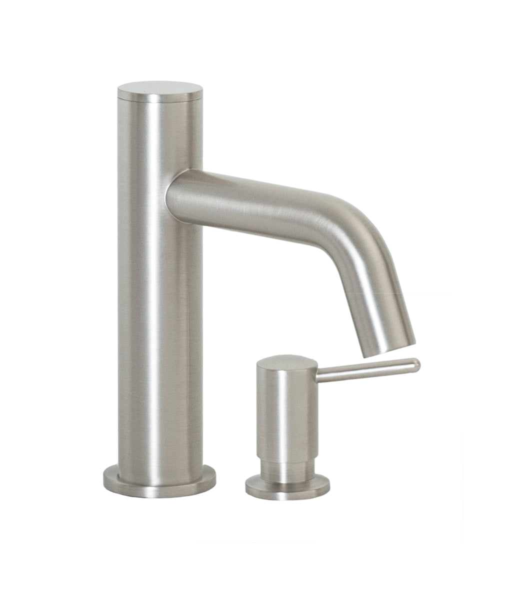 FA-3260S Automatic Faucet with 6” Spout Reach and Manual Soap Dispenser In Satin Nickel
