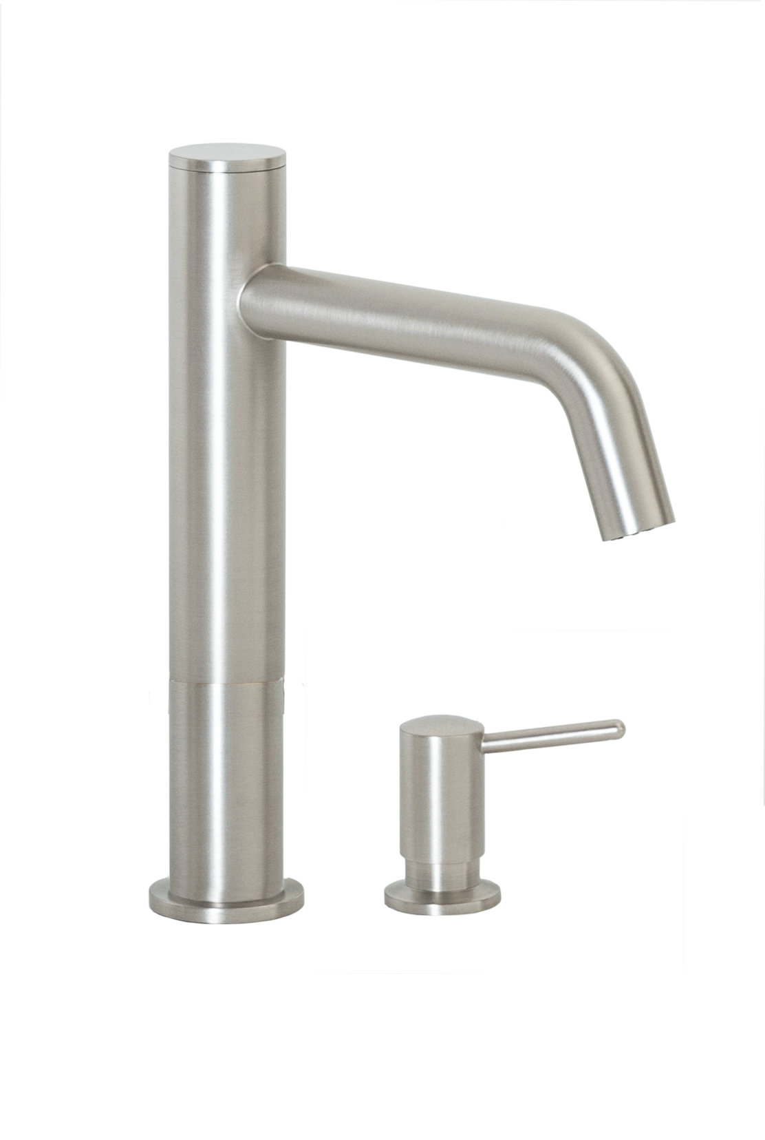 FA-3283S Automatic Faucet with 8” Spout Reach, 3” Riser and Manual Soap Dispenser In Satin Nickel