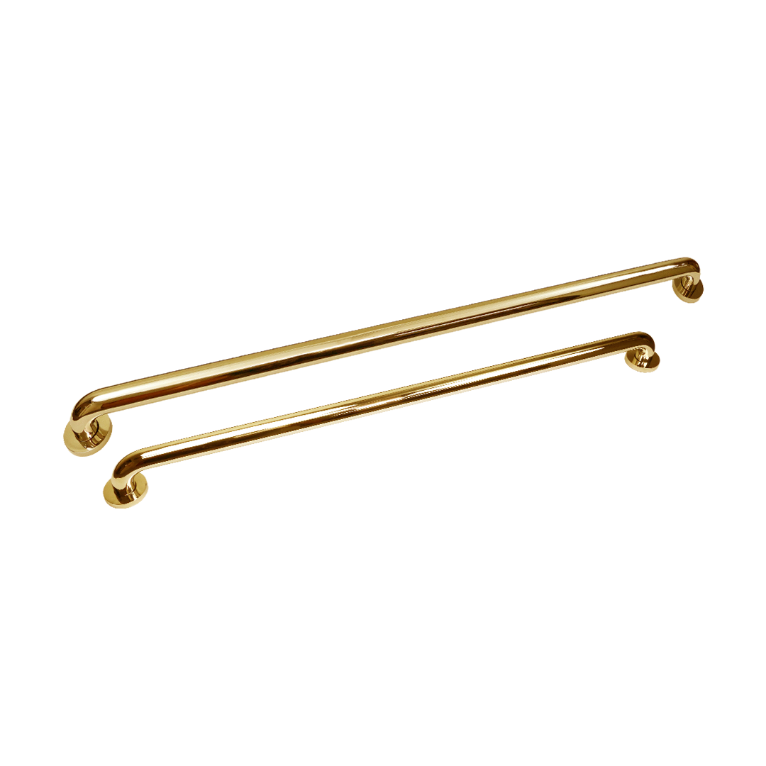 MPGB-8 Matching Pair, One 36" & One 42" Grab Bars In Polished Gold