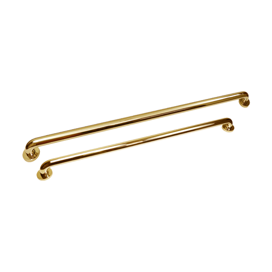 Matching Pair, One 36" & One 42" Grab Bars In Polished Gold, MPGB-8
