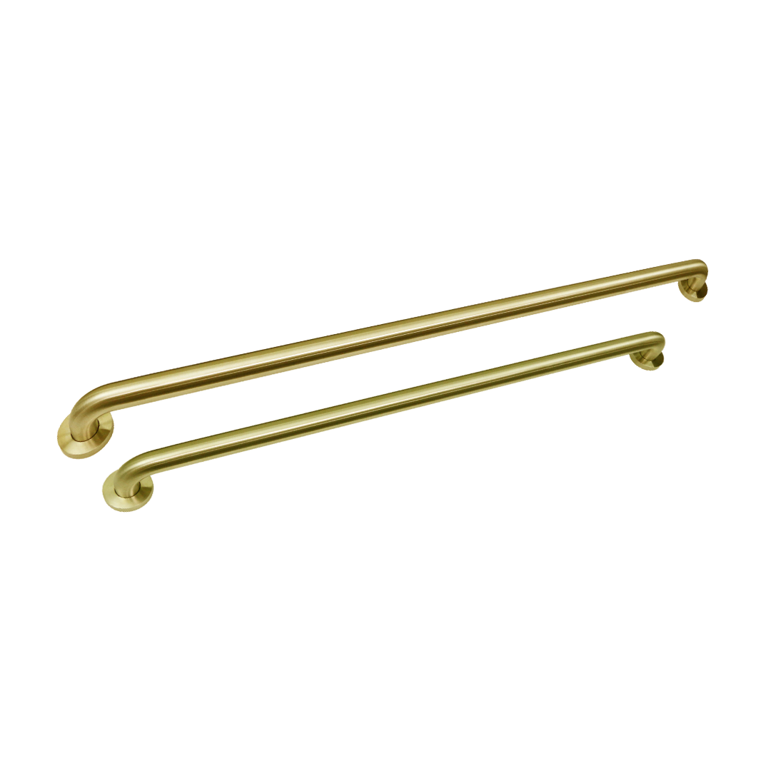 Matching Pair, One 36" & One 42" Grab Bars In Satin Brass, MPGB-8