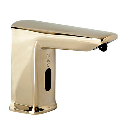 Touchless, Deck Mounted Bulk Soap Dispenser Modern Square, Polish Brass PYOS-22