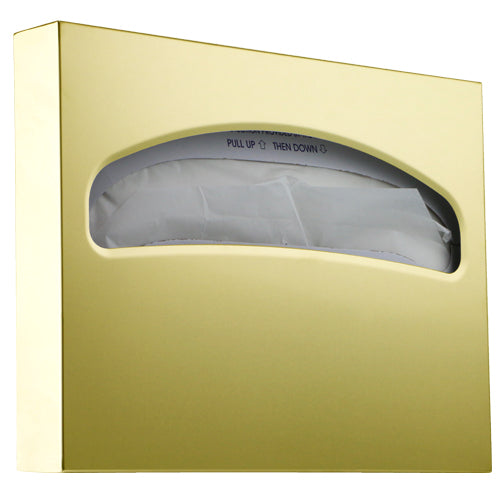 Toilet Seat Cover Dispenser In Satin Brass, SCD-4