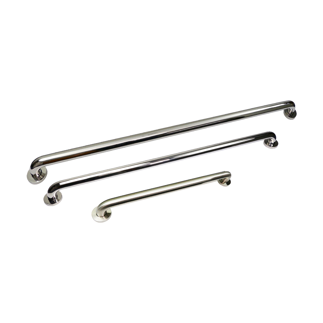 Triple Matching Grab Bar Set Of Three In Polish Stainless Steel, TMGB-18