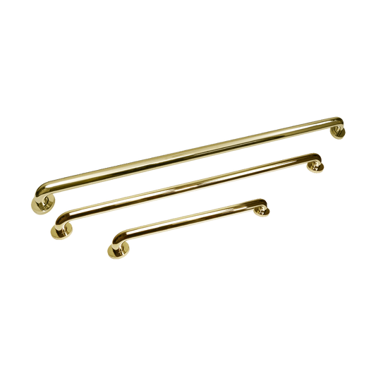 TMGB-18 Triple Matching Grab Bar Set Of Three In Polish Brass