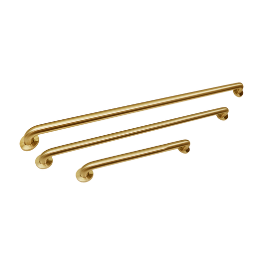 Triple Matching Grab Bar Set Of Three In Stain Gold, TMGB-18