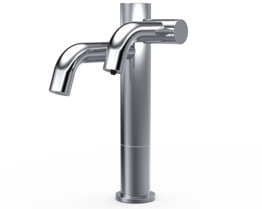 Two-in-One Automatic Faucet and Automatic Soap Dispenser For Vessel Sink Applications