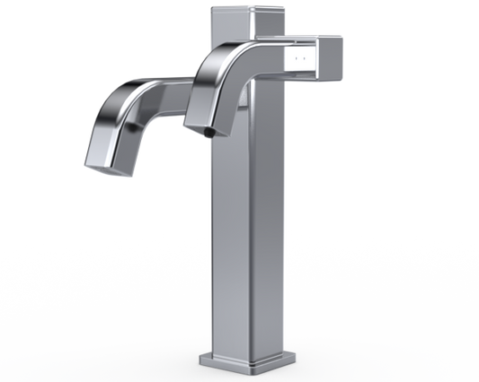 Two-in-One Square Automatic Faucet and Automatic Soap Dispenser For Vessel Sink Applications