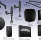 Automatic urinal & toilet flushers, soap dispenser, and faucet in Matte Black finish