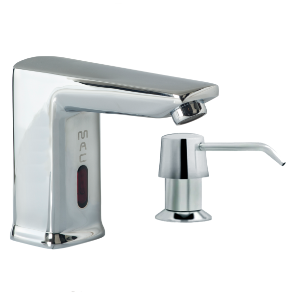 FA444-22S MAC Square Touch-Free Faucet with Manual Soap Dispenser