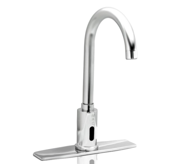 FA444-31DL MAC's NEWEST Touch-Free Gooseneck Faucet with 8” Deck Plate