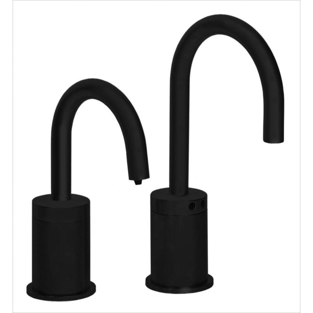 MP1103 Matching Electronic Faucet and Electronic Soap Dispenser in Matte Black