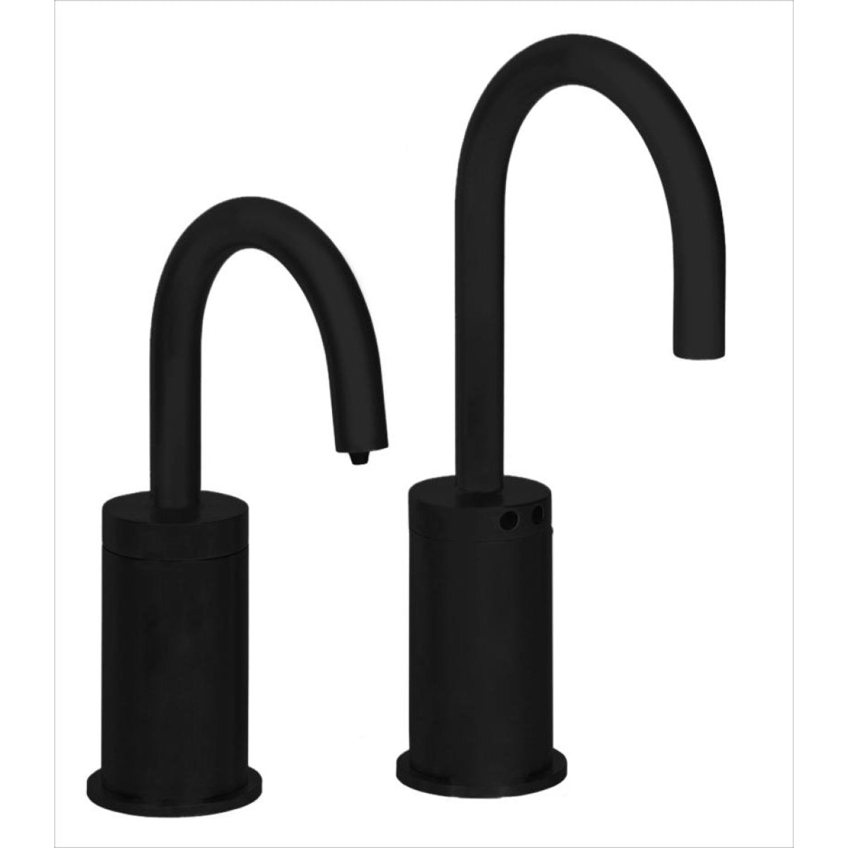 MP1104 Matching Electronic Faucet and Electronic Soap Dispenser in Matte Black