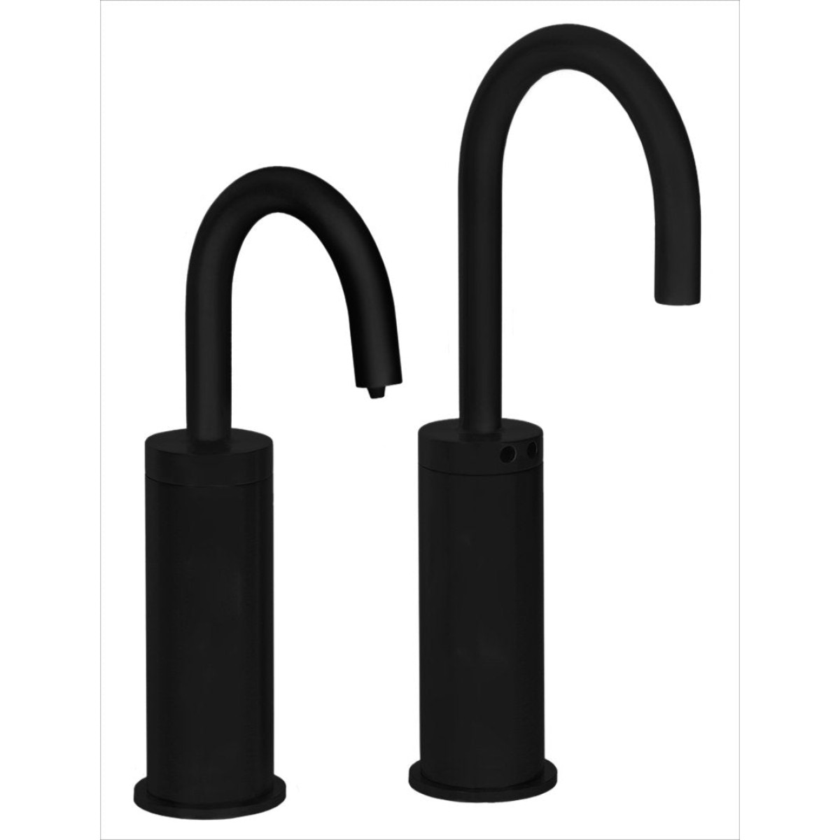 MP1106 Matching Electronic Faucet and Electronic Soap Dispenser in Matte Black