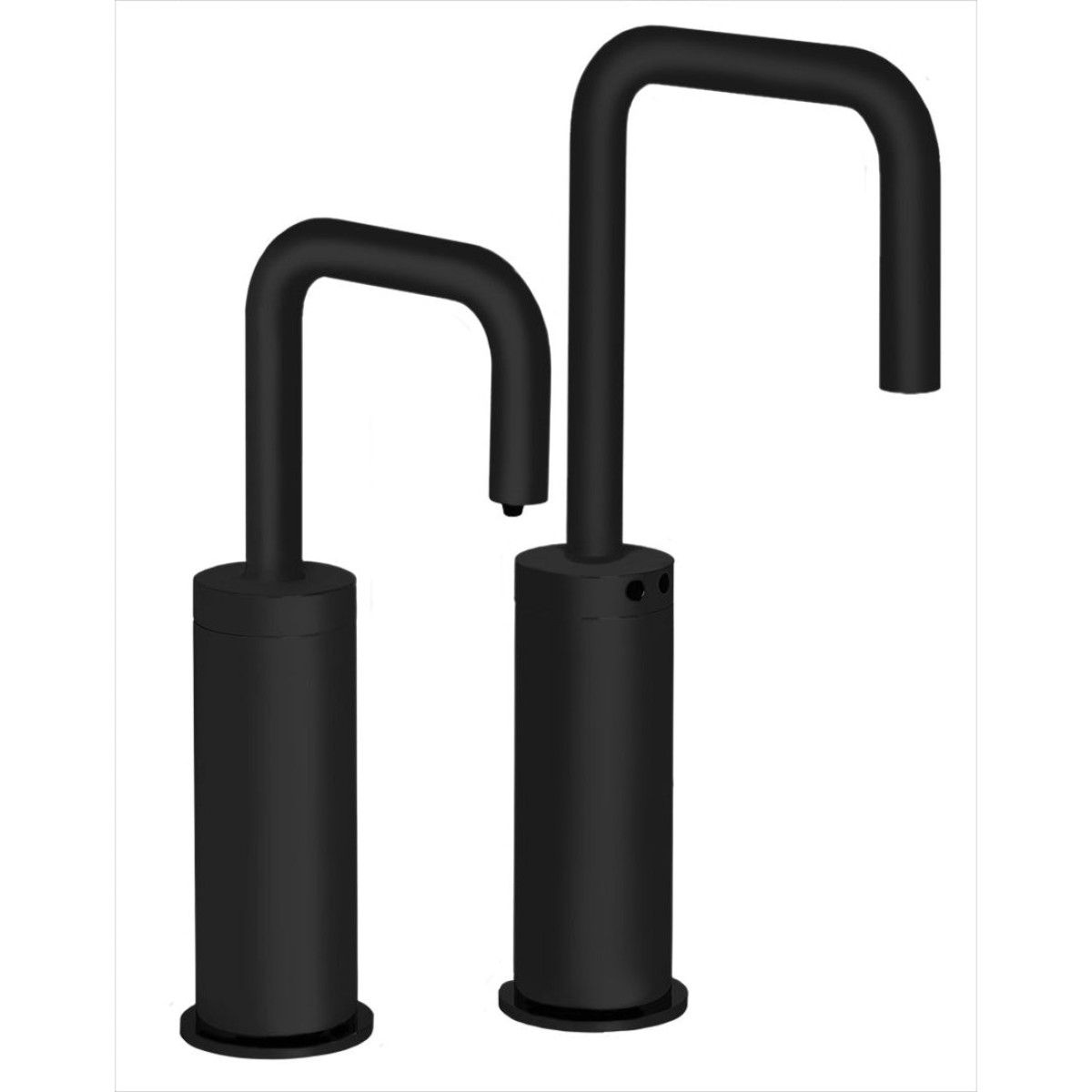 MP1206 Matching Electronic Faucet and Electronic Soap Dispenser in Matte Black