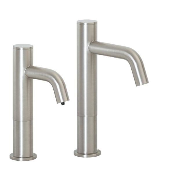 MP3263 Automatic Hands-Free Faucet with 6” Spout Reach, 3” Riser and Automatic Soap Dispenser with 32oz. Bottle in Satin Nickel