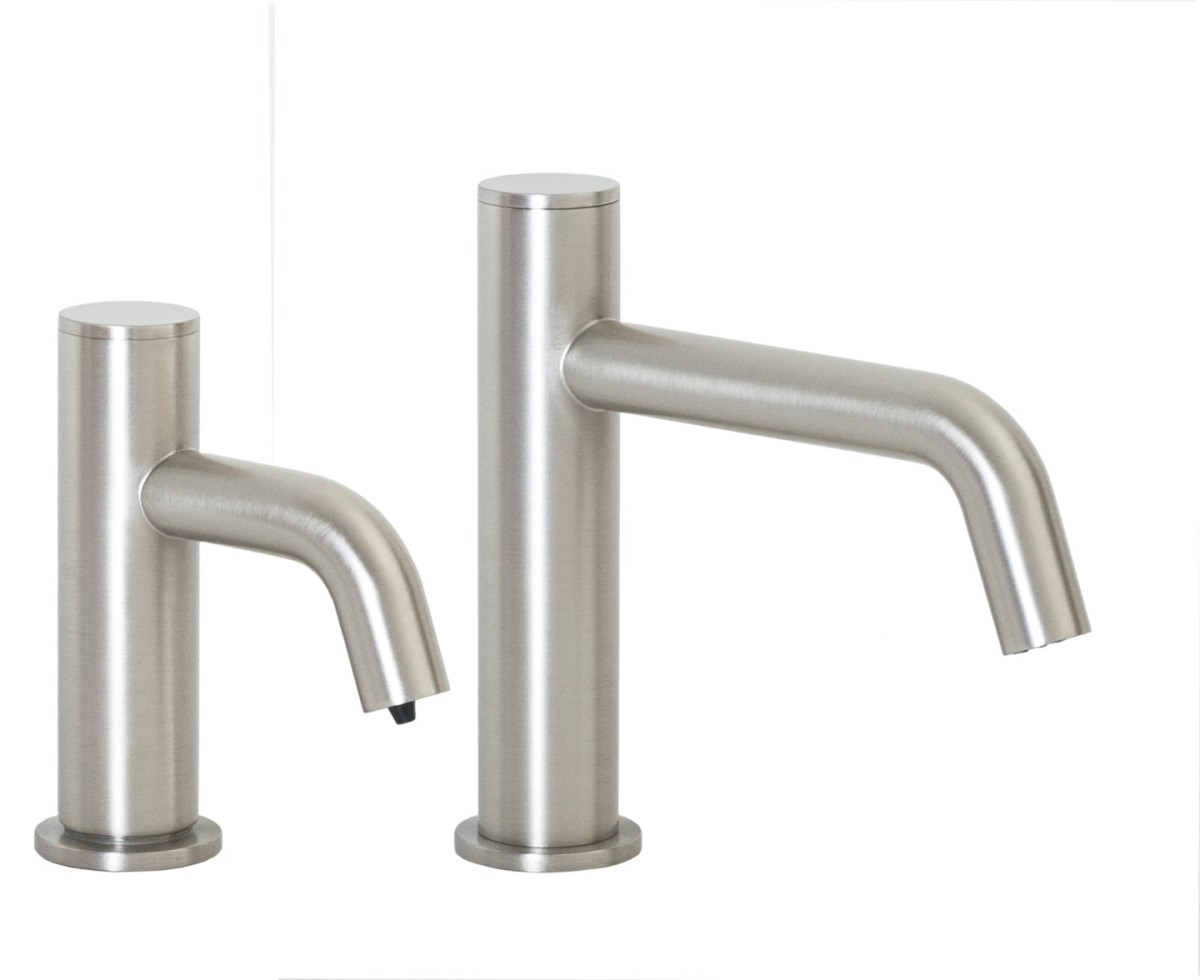 MP3280 Automatic Hands-Free Faucet with 8” Spout Reach and Automatic Soap Dispenser with 32oz. Bottle in Satin Nickel