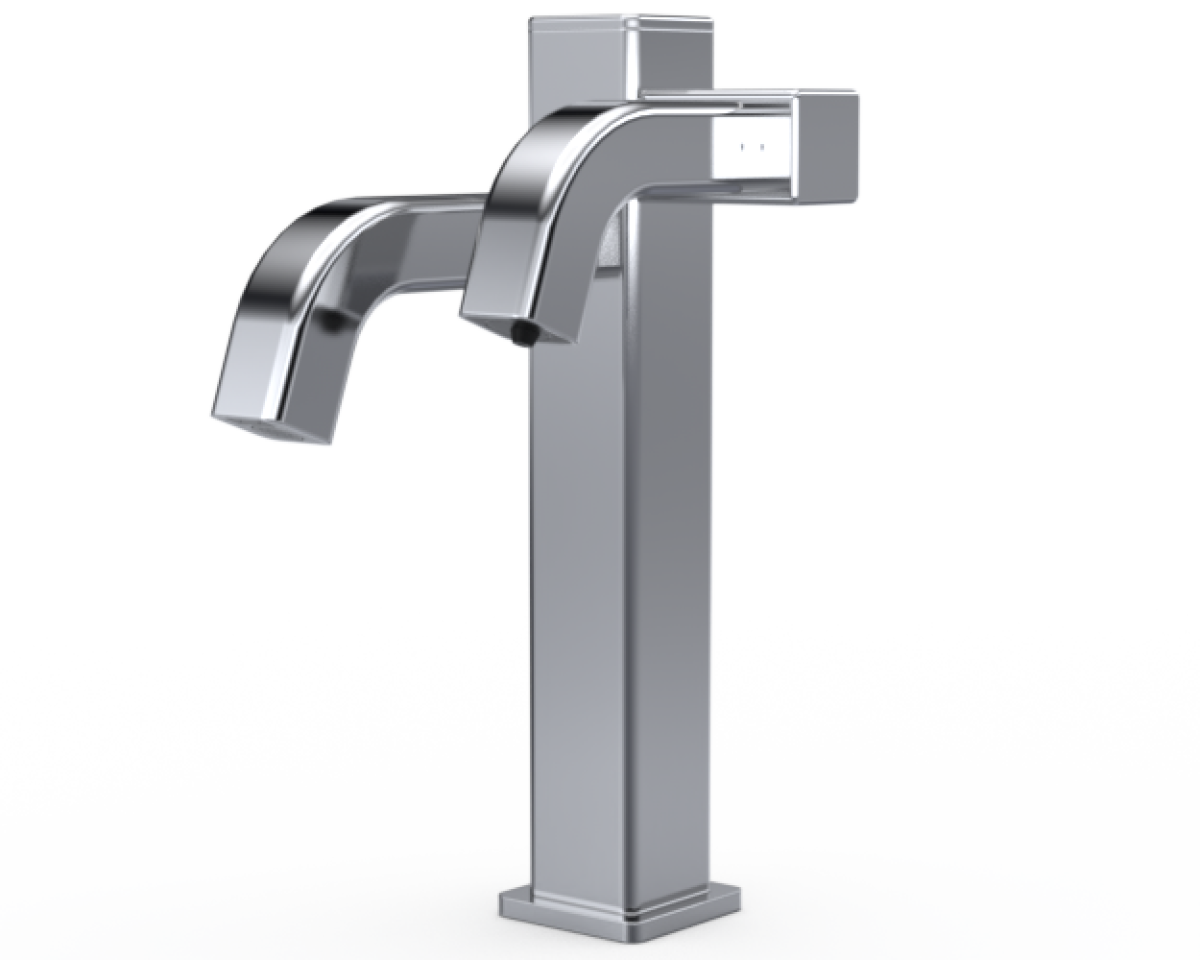 TiO-344 Two-in-One Square Automatic Faucet and Automatic Soap Dispenser with 4