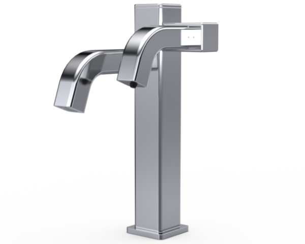 TiO-344 Two-in-One Square Automatic Faucet and Automatic Soap Dispenser with 4