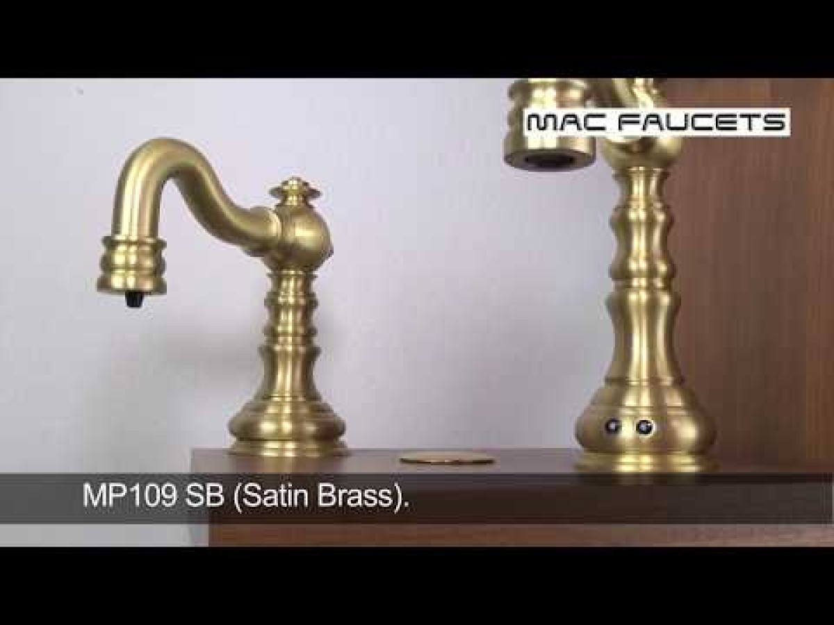 MP109 Matching Electronic Faucet and Electronic Soap Dispenser in Matte Black