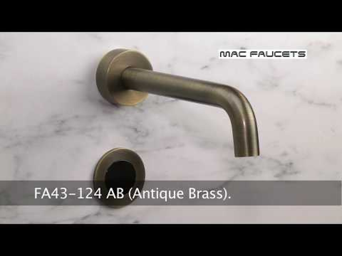 FA43-124 Wall Mounted Automatic Sensor Faucet in Matte Black